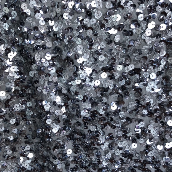 AK Anne Klein Silver Sequined Sleeveless Top - Picture 2 of 9